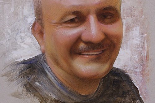 p. Sasín - portrét na zakázku - akryl