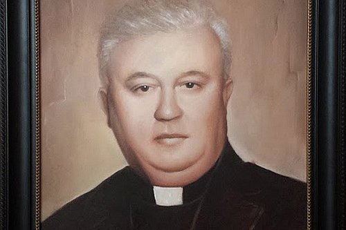 p. Vdoleček - portrét - olej na plátně