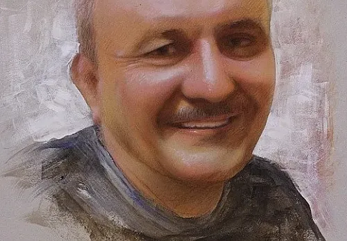 p. Sasín - portrét na zakázku - akryl