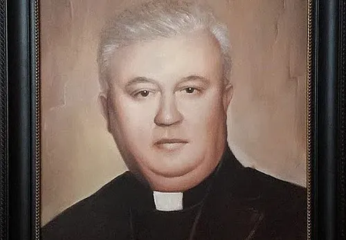 p. Vdoleček - portrét - olej na plátně