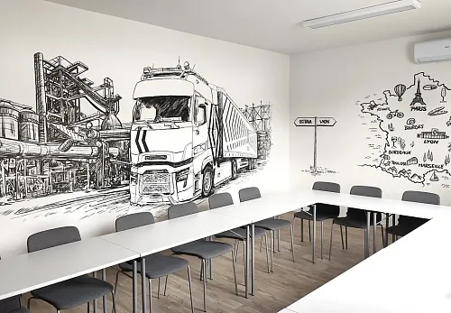 Malba kamionu do zasedací síně Renault-Truck Ostrava