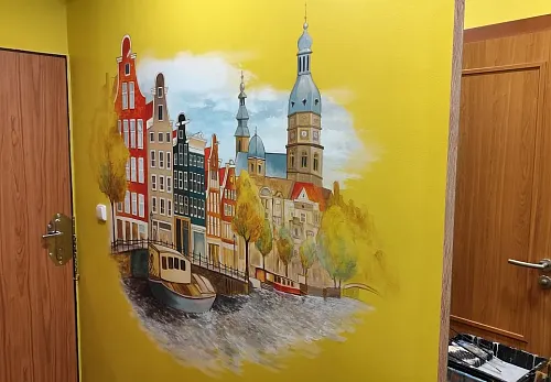 Nástěnná malba do chodby bytu