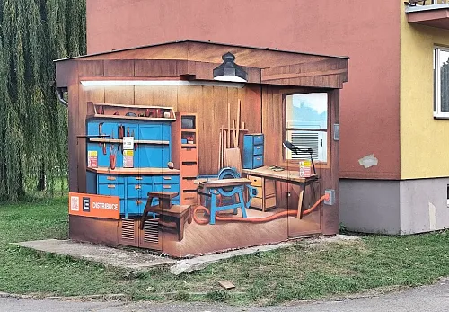 Stolařská dílna - 3D iluzivní malba, Osoblaha 